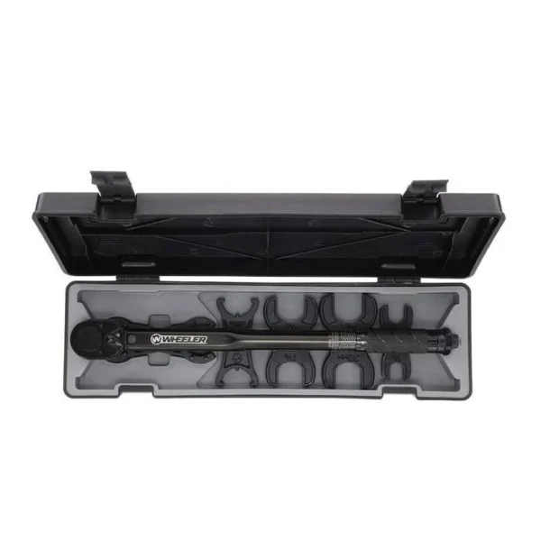 AOB Wheeler XL FAT Wrench set in an open black fitted case with crowfoot attachments