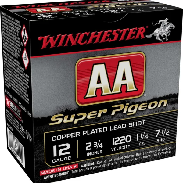 Winchester Ammunition Winchester AA Super Pigeon Shotshells 12 ga 2-3/4" 1-1/4 oz 1220 fps #7.5 25/ct