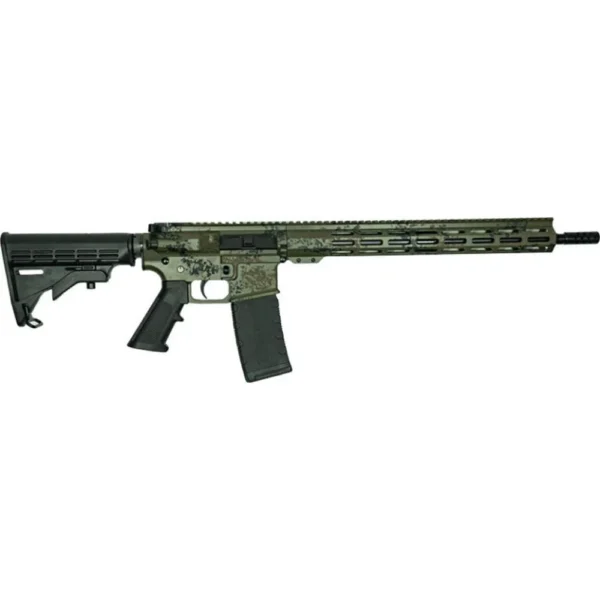 10 Ring Great Lakes AR-15 Rifle .223 Wylde 30rd Magazine 16" Barrel Lichen Green with 5 OTF 3-1/2" Blade Knives