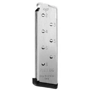 Chip Mccormick Custom Llc Chip McCormick 1911 Power Mag Handgun Magazine .45 ACP Stainless Steel 8/rd