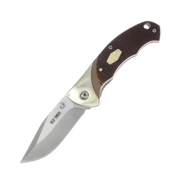 Battenfeld Knives Old Timer Clip Folding Knife 2-3/4" Clip Point Blade Brown