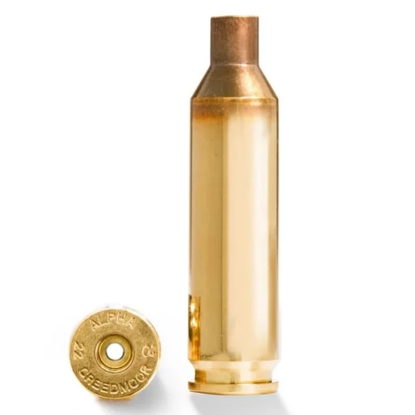 Alpha Munitions Ultra Premium Unprimed Brass Cartridge Cases .22 Creedmoor - Small Rifle Primer 100/ct