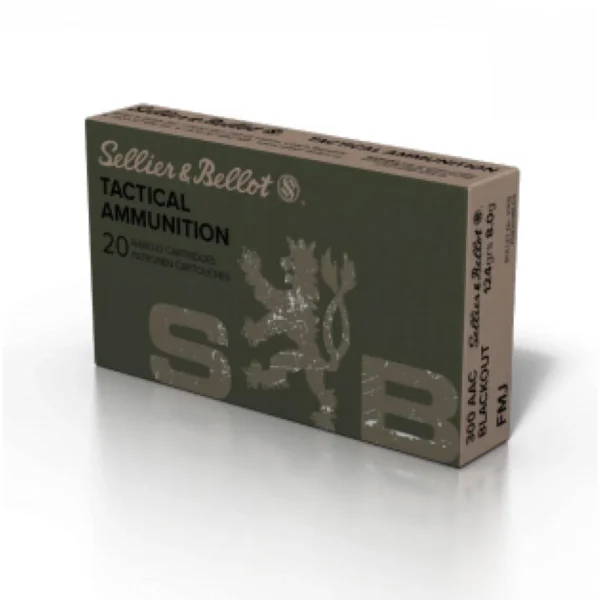 Mag-Tech/Sellier- Bellot Sellier & Bellot Ammunition .300 AAC Blackout 124 gr FMJ 2165 fps 20/ct