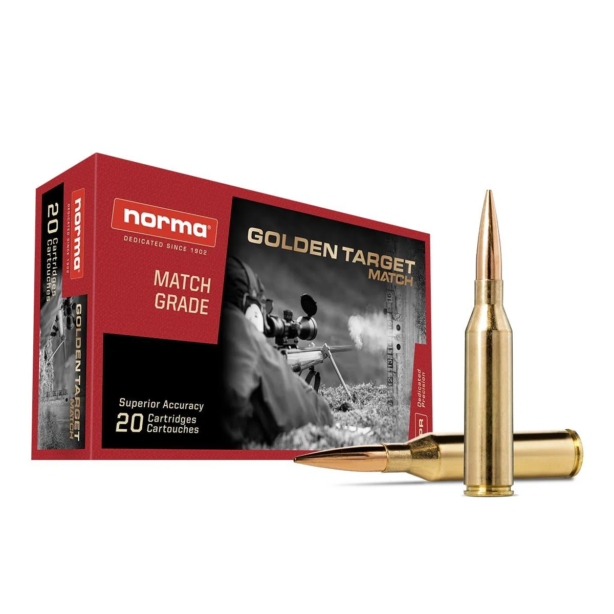 300-norma-mag-230gr-bthp-match-ammo-primary Norma Ammunition Norma Golden Target Match Rifle Ammunition .300 Norma Mag 230gr BTHP 4550 fps 20/ct