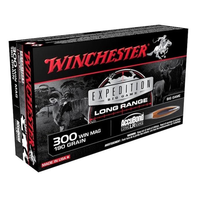 300-win-mag-expedition-big-game-long-range-ammo-primary Winchester Ammunition Winchester Expedition Big Game Long Range Rifle Ammunition .300 Win Mag Expedition 190gr. AB 2900 fps