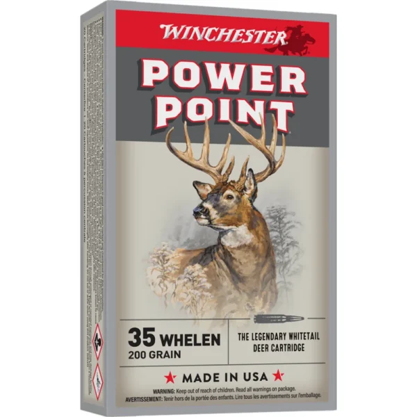 Winchester Ammunition Winchester Power Point Rifle Ammunition .35 Whelen 200 gr. SP 2800 fps 20/ct