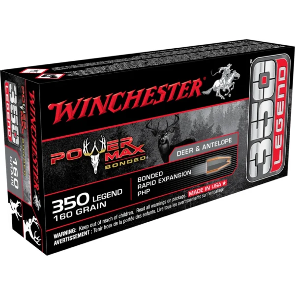 Winchester Ammunition Winchester Power Max Rifle Ammunition .350 Legend 160 gr. PHP 2225 fps 20/ct