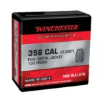 Winchester Bulk Components BULLETS .38 MC 130GR FMJ 100 COUNT