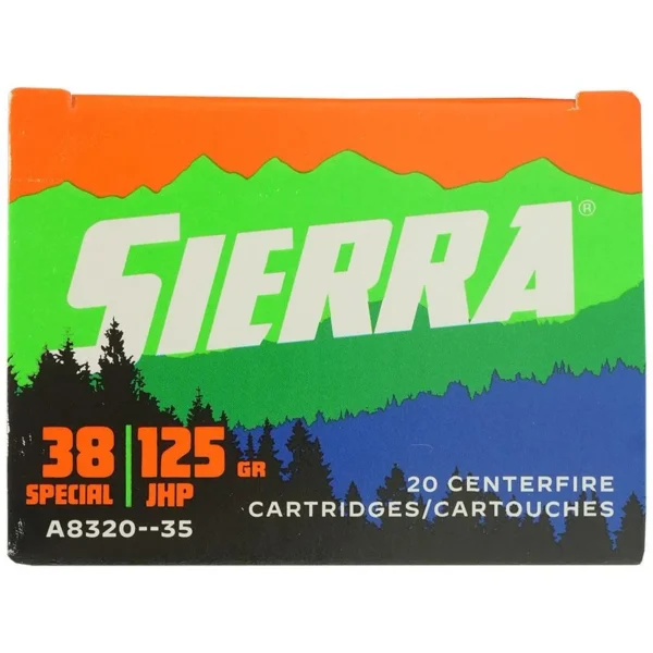 Sierra Bullets Sierra Sports Master Handgun Ammunition .38 Spl 125gr JHP 20/ct