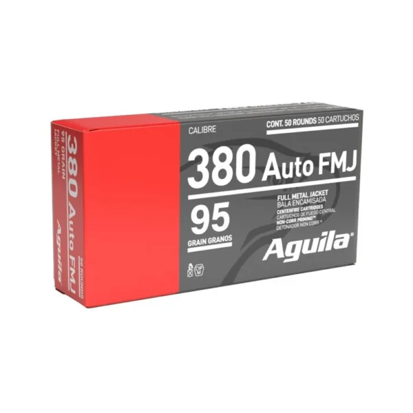 TXAT - DBA Aguila Ammunition Aguila Handgun Ammunition .380 Auto 95 gr FMJ 945 fps 1000/ct