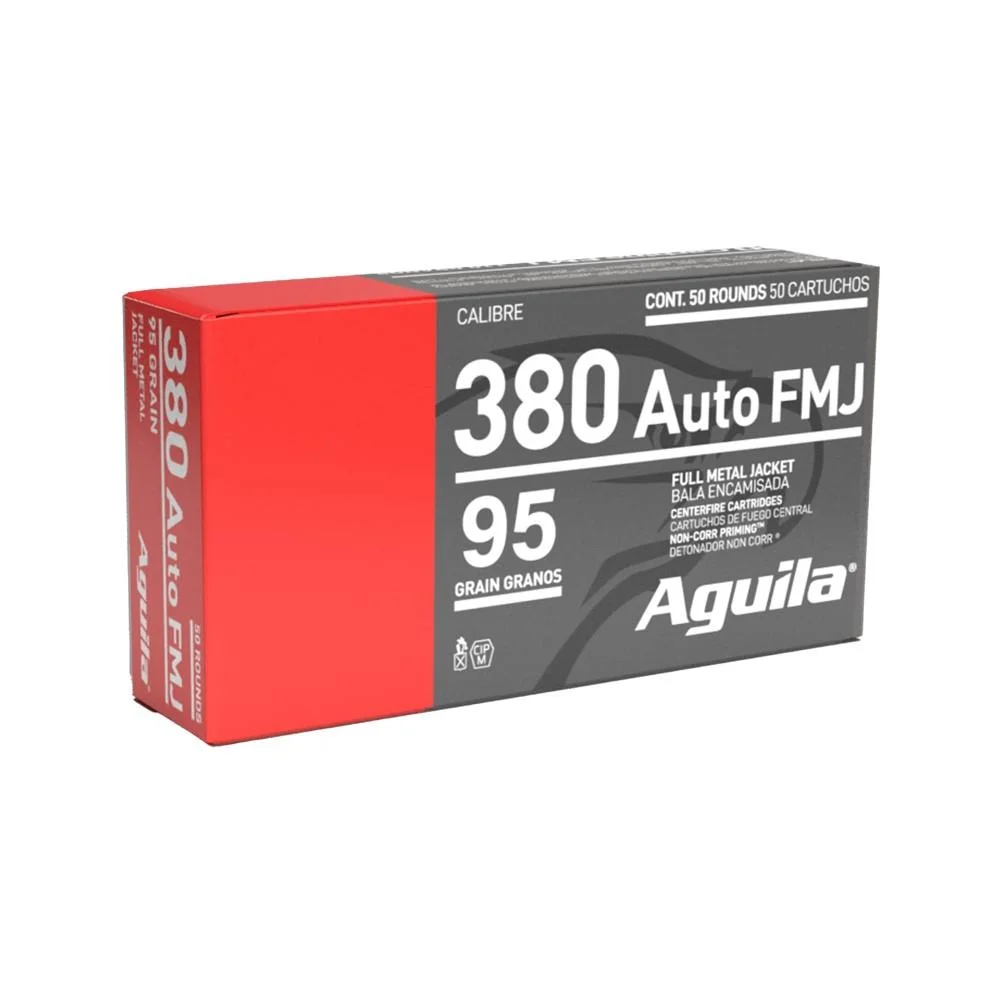 380-auto-95gr-fmj-handgun-ammo-primary TXAT - DBA Aguila Ammunition Aguila Handgun Ammunition .380 Auto 95 gr FMJ 945 fps 1000/ct