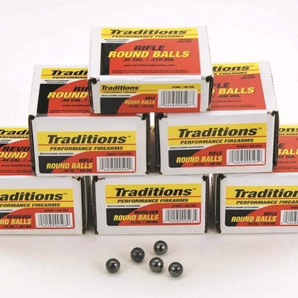 Traditions Performance Firearms Traditions Muzzleloader Revolver Round Ball - Bulk Pack .44 cal .454" 140 gr 100/ct
