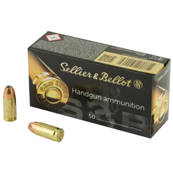 Mag-Tech/Sellier- Bellot Sellier & Bellot Pistol & Revolver Ammo 9mm Luger 115 gr JHP 50/ct