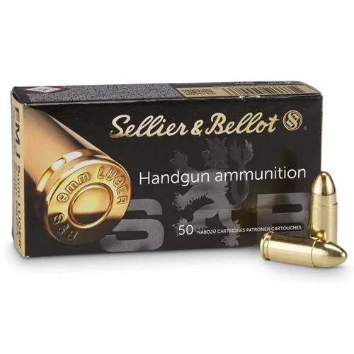 Mag-Tech/Sellier- Bellot Sellier & Bellot Pistol & Revolver Ammo 9mm Luger 124 gr FMJ 1181 fps 50/ct