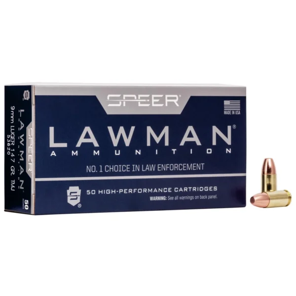Cci Speer Lawman Handgun Ammunition 9mm Luger 147 gr. TMJ 985 fps 50/ct