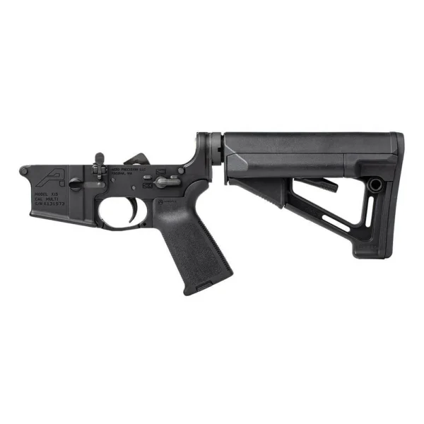 Aero Precision AR15 Enhanced Complete Lower Receiver w/ Magpul MOE & STR - Anodized Black