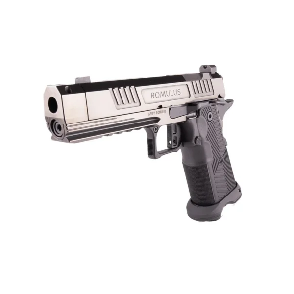 Alpha Foxtrot AF1911 Romulus RMSC Comp Handgun 9mm Luger 17 & 20rd Magazines 4.25" Threaded Comp Barrel Polished DLC Finish