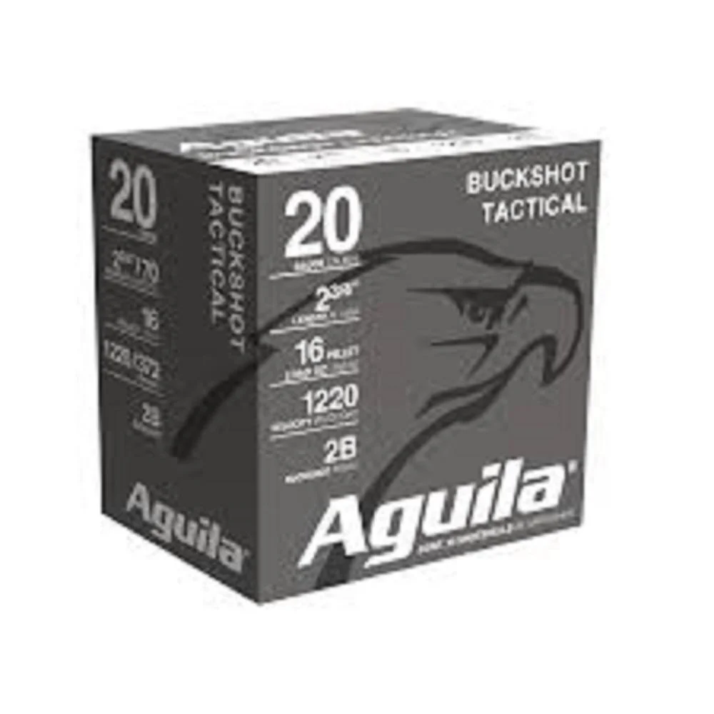 aguila-20-gauge-2-3-4-1oz-2-buck-1220-fps-primary TXAT - DBA Aguila Ammunition Aguila Hunting Shotshells 20 ga 2-3/4" 1oz 1220 fps #2 Buck 25/ct