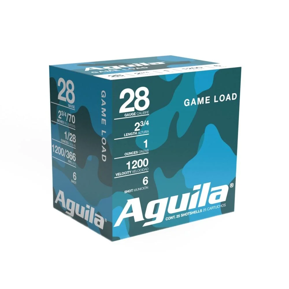 aguila-28-gauge-high-velocity-shotshells-primary TXAT - DBA Aguila Ammunition Aguila High Velocity Shotshells 28 ga 2-3/4" 1oz 1200 fps #6 25/ct