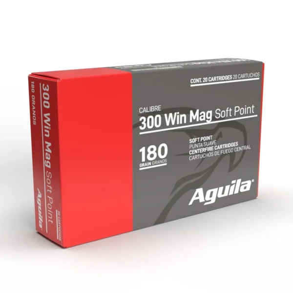 TXAT - DBA Aguila Ammunition Aguila Rifle Ammunition 300 Win Mag 180gr SP 2950 fps 20/ct