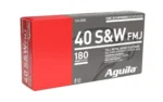 TXAT - DBA Aguila Ammunition Aguila Handgun Ammunition .40 S&W 180 gr FMJ 1050 fps 50/ct - alternate view 2