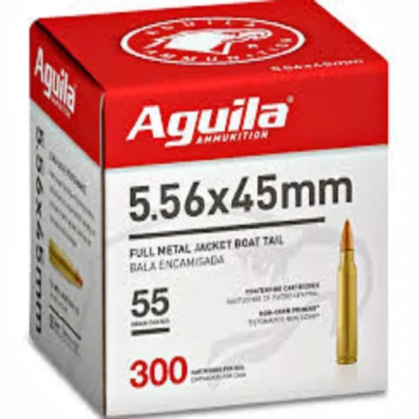 TXAT - DBA Aguila Ammunition Aguila Rifle Ammunition 5.56X45 NATO 55gr FMJBT 3260 fps 300/ct (Bulk)