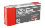 TXAT - DBA Aguila Ammunition Aguila Rifle Ammunition 7.62X51 NATO 150 gr FMJBT 2750 fps 20/ct - alternate view 3
