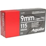TXAT - DBA Aguila Ammunition Aguila Handgun Ammunition 9mm Luger 115 gr FMJ 1150 fps 1000/ct Case