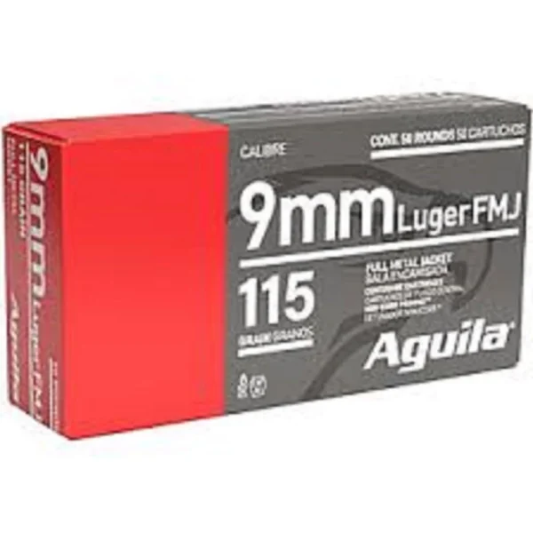 TXAT - DBA Aguila Ammunition Aguila Handgun Ammunition 9mm Luger 115 gr FMJ 1150 fps 1000/ct Case