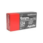 TXAT - DBA Aguila Ammunition Aguila Handgun Ammunition 9mm Luger 124 gr FMJ 1115 fps 1000/ct