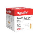 TXAT - DBA Aguila Ammunition Aguila Handgun Ammunition 9mm Luger 124 gr FMJ 1115 fps 300/ct
