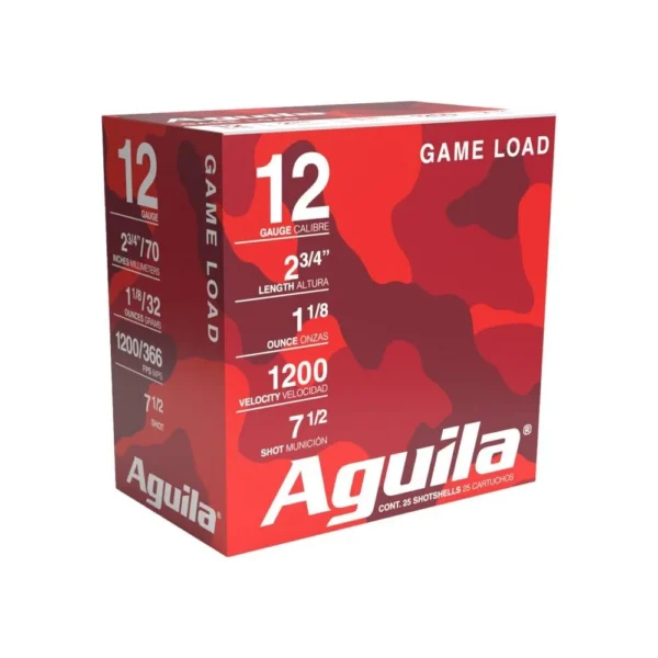 TXAT - DBA Aguila Ammunition Aguila Field Shotshells 12 ga 2-3/4" 1-1/8oz 1200 fps #7.5 25/ct