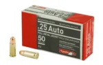 TXAT - DBA Aguila Ammunition Aguila Handgun Ammunition .25 Auto 50 gr FMJ 755 fps 50/ct - alternate view 2