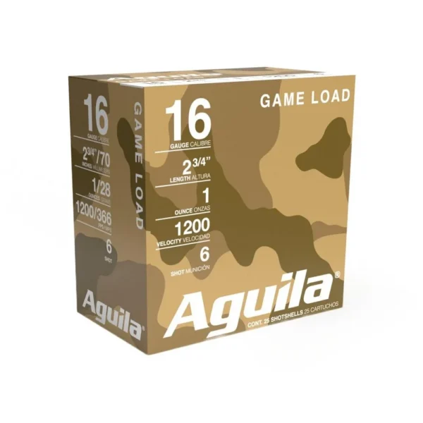 TXAT - DBA Aguila Ammunition Aguila High Velocity Shotshells 16 ga 2-3/4" 1oz 1200 fps #6 25/ct