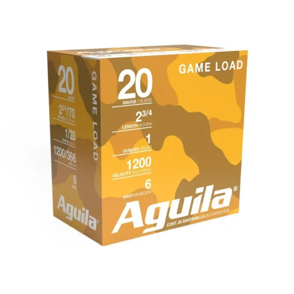 TXAT - DBA Aguila Ammunition Aguila High Velocity Shotshells 20 ga 2-3/4" 1oz 1220 fps #6 25/ct