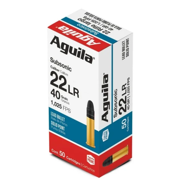 Aguila Ammunition AGUILA 22LR SUBSONIC 40GR 50/1000