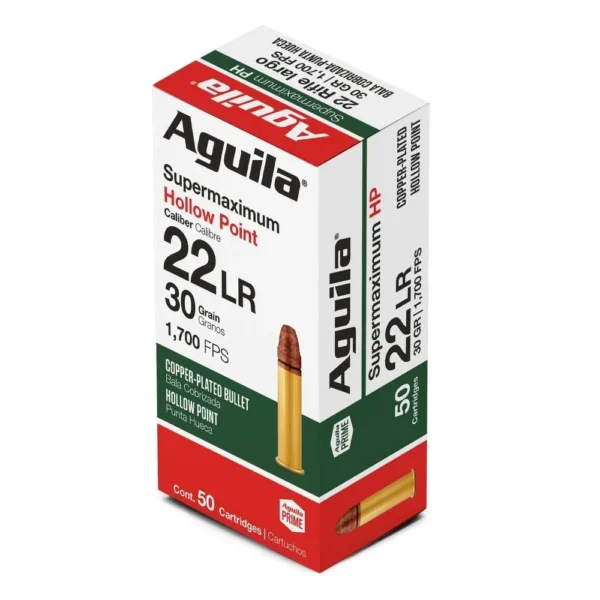 Aguila Ammunition AGUILA 22LR SUPR MAX 30GR HP 50/1000