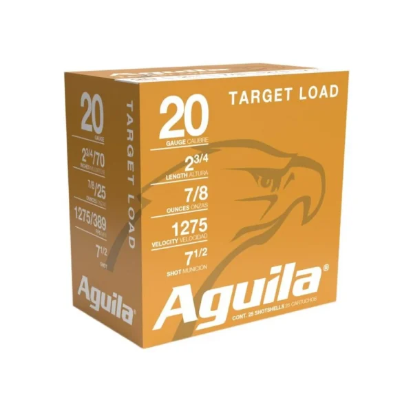 TXAT - DBA Aguila Ammunition Aguila Target Shotshells 20 ga 2-3/4" 7/8oz 1275 fps #7.5 25/ct