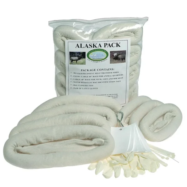Alaska Game Bags Alaska Pack Large Game Bags 7/ct with Tag Ties and Gloves