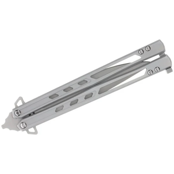 Battenfeld Knives Schrade Alkymest Butterfly Folding Knife 4" Blade Silver