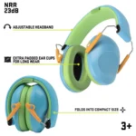The Allen Company Inc. Allen ULTRX Youth Passive Hearing Ear Muff 23dB Light Blue - alternate view 7