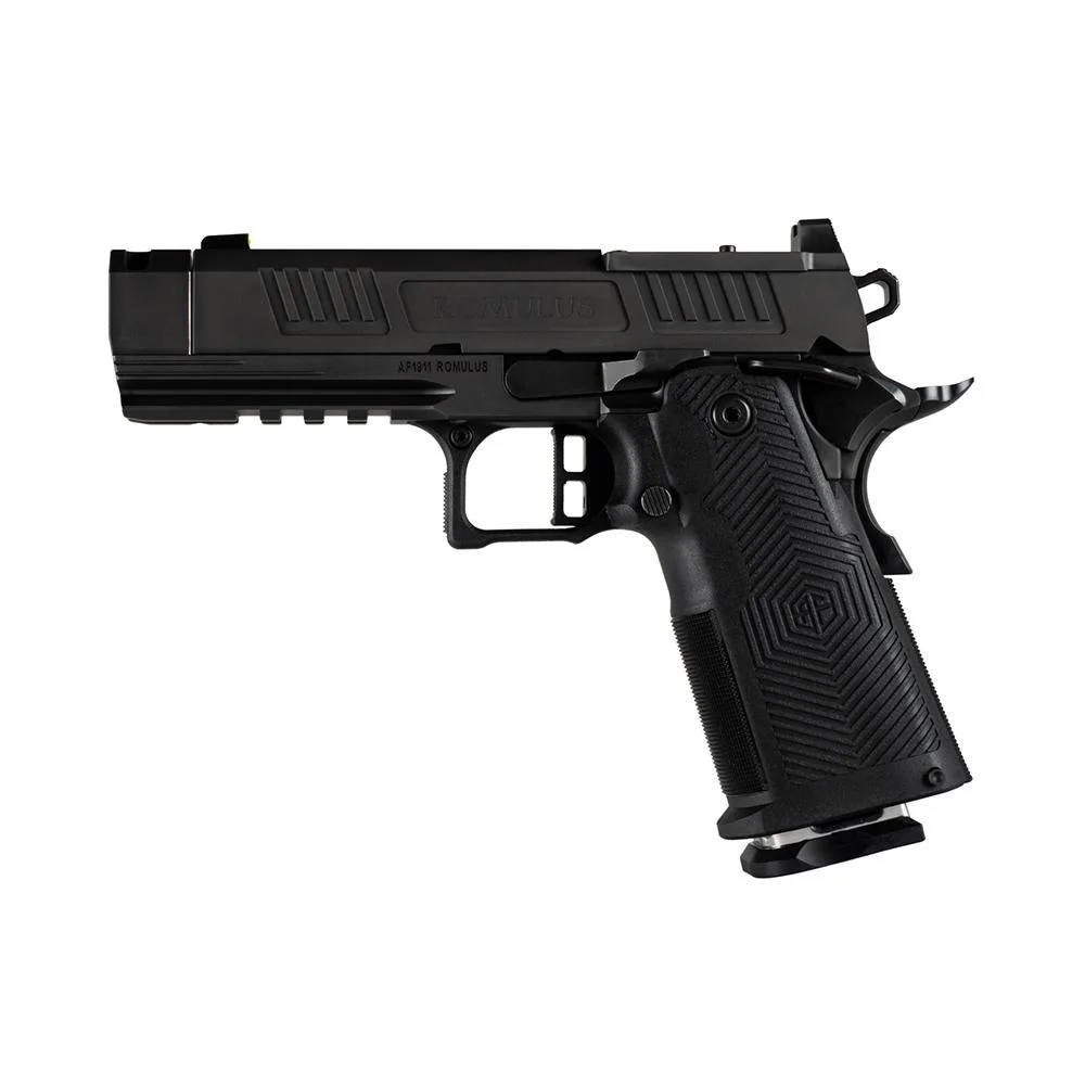 alpha-foxtrot-af1911-9mm-primary Alpha Foxtrot AF1911-Romulus Handgun 9mm Luger 10rd Magazine(2) 3.5" Compensated Threaded Barrel Black MOS Cut