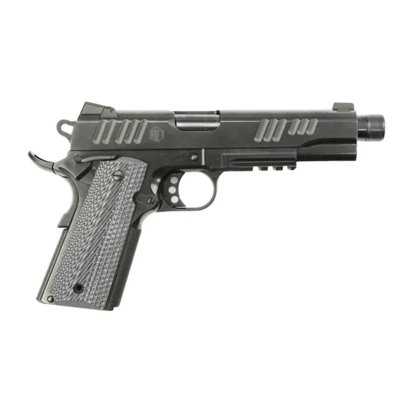 Alpha Foxtrot AF1911-Enhanced Handgun .45 Auto 8rd(2) Magazines 5" Threaded Barrel DLC Black