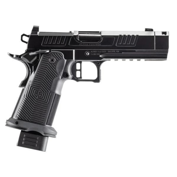 Alpha Foxtrot AF1911-ROMULUS Handgun 9mm Luger 20rd Magazines(5) 4.25'' Threaded Comp Barrel Black polished DLC