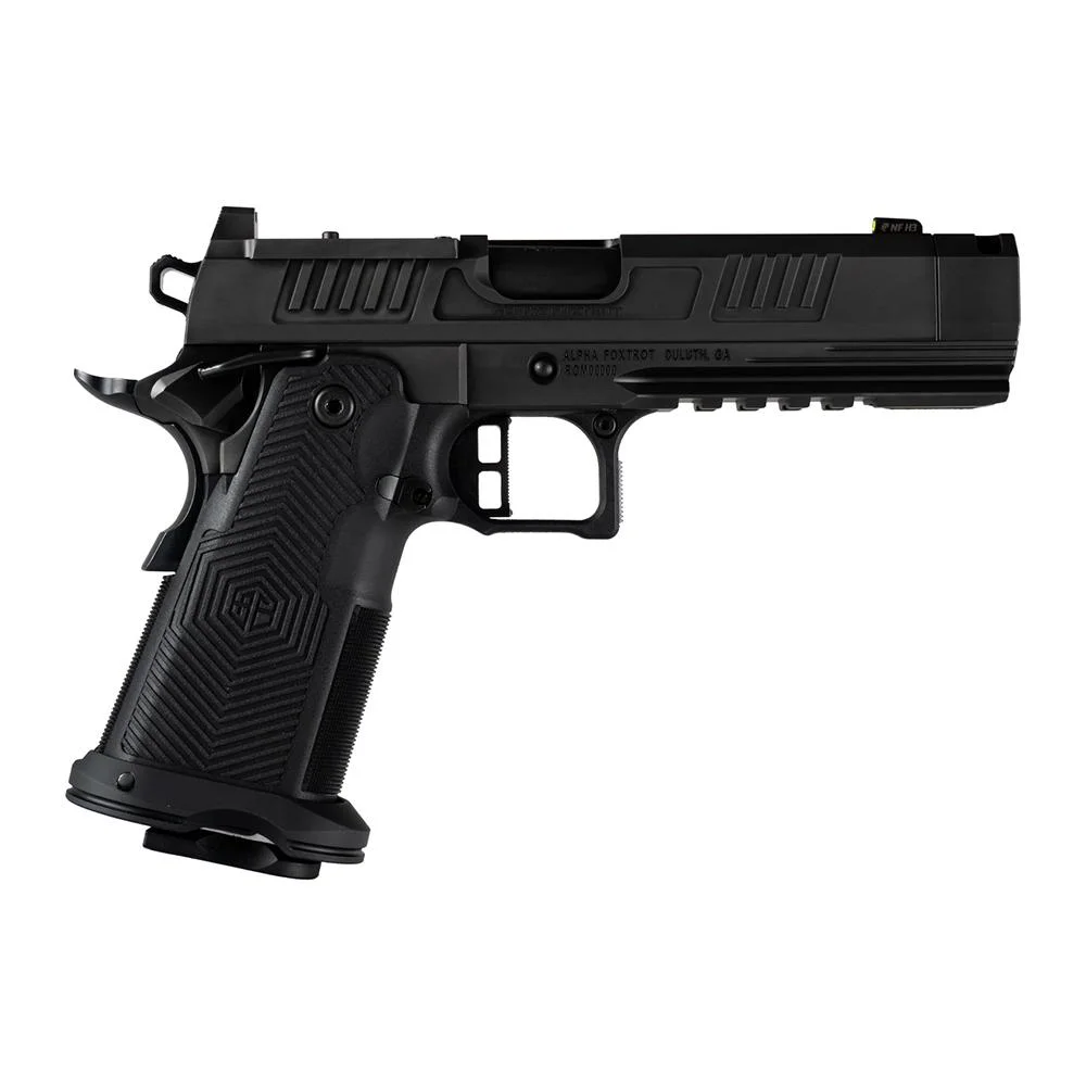 alpha-foxtrot-af1911-romulus-handgun-9mm-luger-primary Alpha Foxtrot AF1911-Romulus Handgun 9mm Luger 17rd (1) and 20rd (1) Magazines 4.25" Compensated Threaded Barrel Black MOS