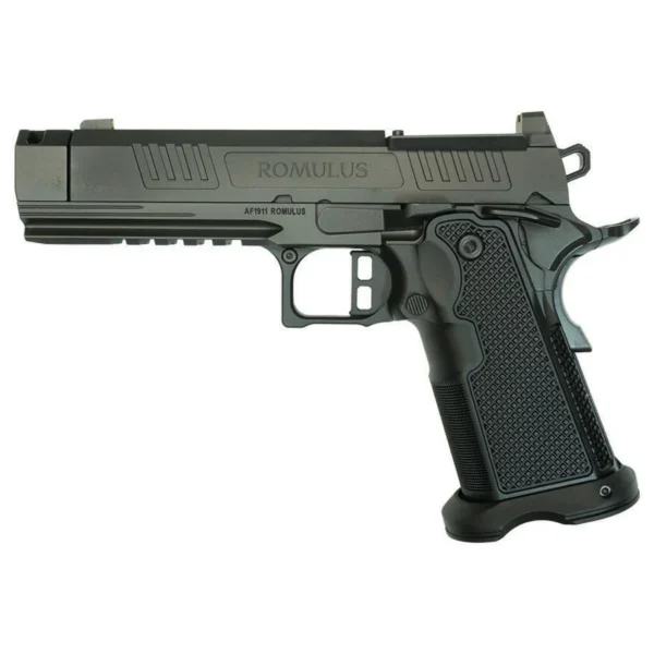 Alpha Foxtrot AF1911-Romulus MOS Adapter Handgun 9mm Luger 17(1) & 20rd(1) Magazines 4.25" Comp Threaded Barrel DLC Black
