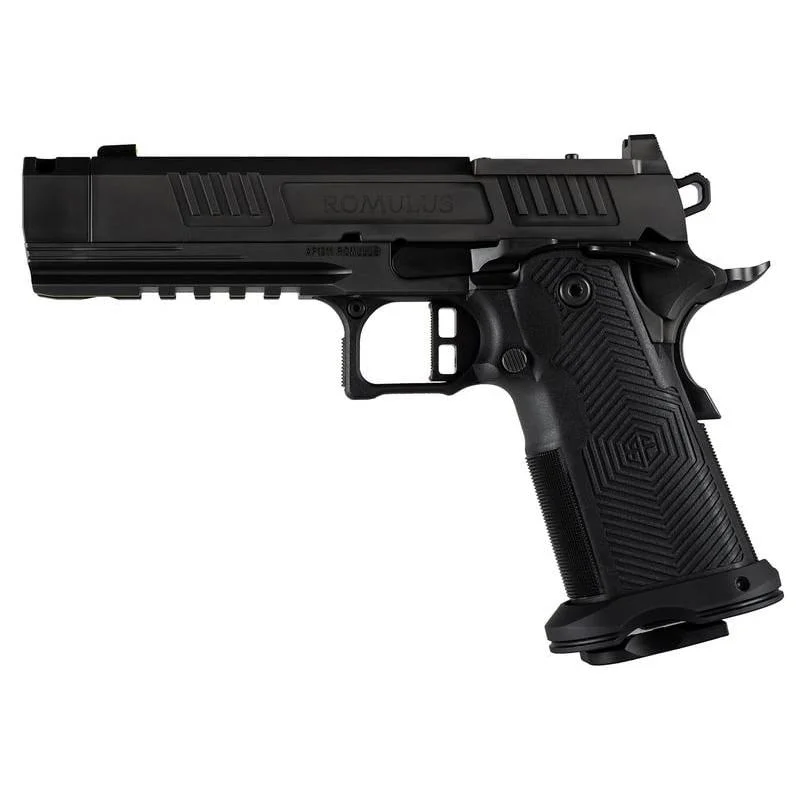 alpha-foxtrot-af1911-romulus-mos-adapter-9mm-handgun-primary Alpha Foxtrot AF1911-Romulus MOS Adapter Handgun 9mm Luger 10rd Magazines(2) 4.25" Comp Bull Barrel DLC Black