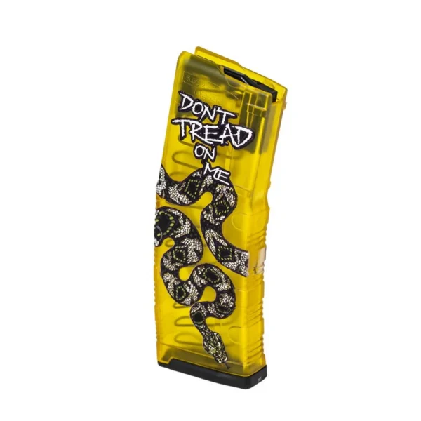 C&E Innovations DBA Amend2 Amend2 AR-15 Rifle Magazine Translucent Yellow Don't Tread On Me 5.56x45mm/.223 Rem 30/rd
