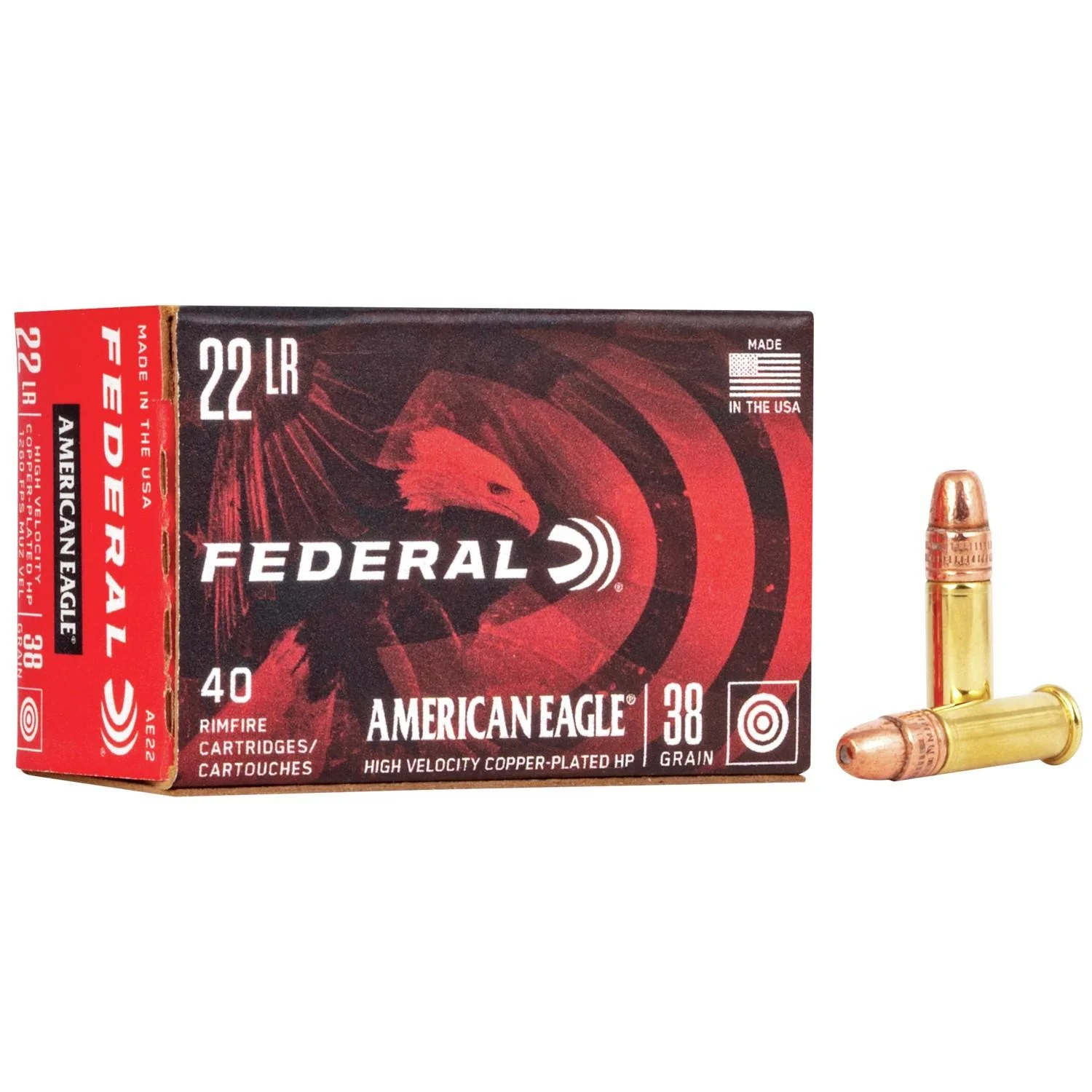 american-eagle-22-lr-rimfire-ammo-primary Federal FED AM EAGLE 22LR HV HP 40/4000
