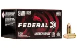 Federal Cartridge Co. American Eagle Handgun Ammunition 9mm Luger 115 gr FMJ 1180 fps 100/ct - alternate view 2